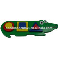 Hot Sale educativo de madeira bonito crocodilo Geo Shape Board brinquedo infantil